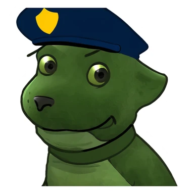 Perro yorkie con un huso y una gorra sticker