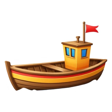 boat in cartoon  sticker