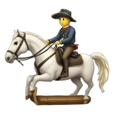 Poisson sur cheval sticker