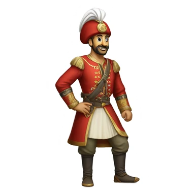 A full-length ottoman  janissary sticker