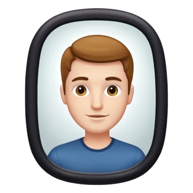 a man posing for a mirror selfie sticker