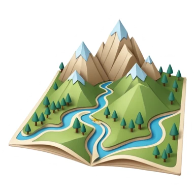 Map for hiking sticker