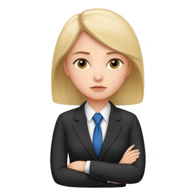 the woman in suits thinks about several people sticker