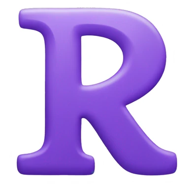 A purple letter R sticker