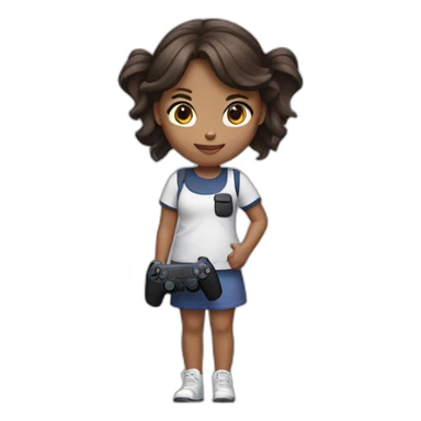 girl with playstation 5 controller sticker