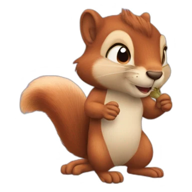 Squirrel with whiskers sticker