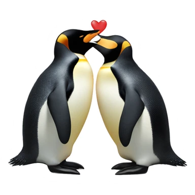 Penguins kissing sticker