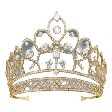 tzar style art deco diamond tiara gold  sticker