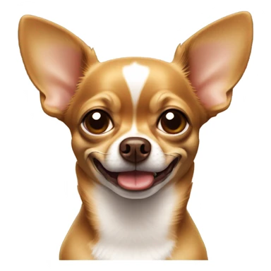 brown chihuahua smirking sticker