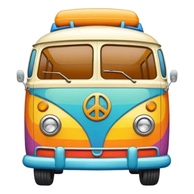 Hippie van sticker
