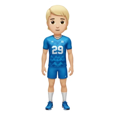 blonde man Number 7 Printed Athlete sticker