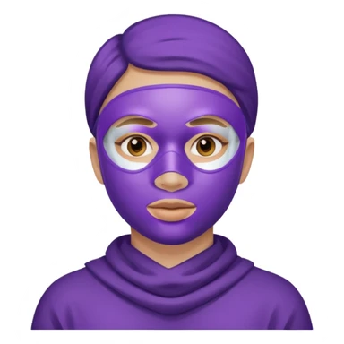 violett face mask sticker