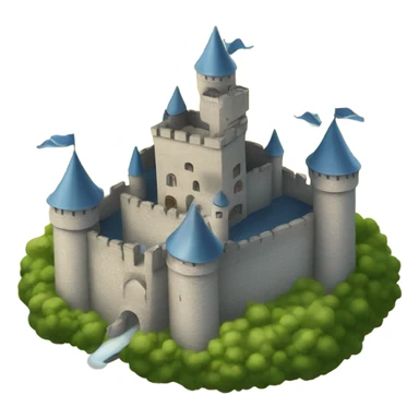castle, rays from above sticker