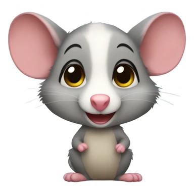 possum saying thank you sticker