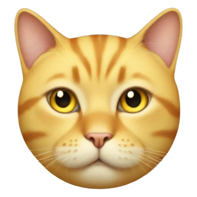 Yellow fat cat sticker