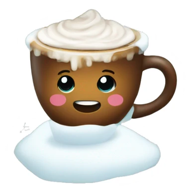 Cute winter cup of coffe sticker