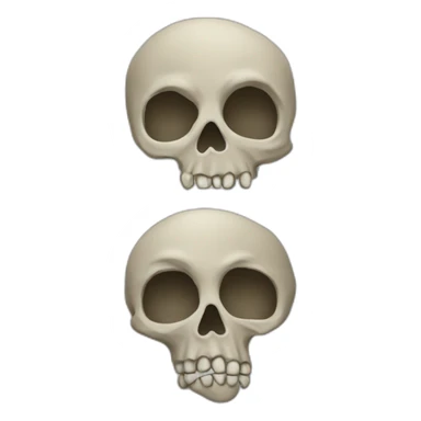 Tête de mort qui a peurs sticker