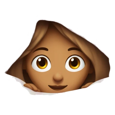 Cozy girl under blanket sticker