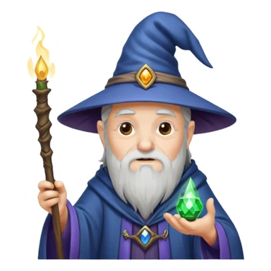 old wizard casting spells sticker