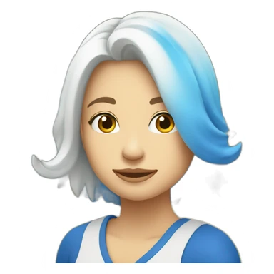 Círculo azul con palomita blanca en medio sticker