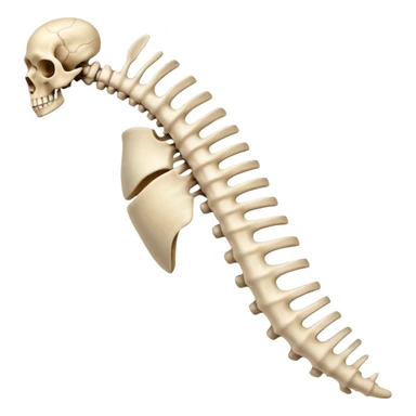 human Spine from side sticker