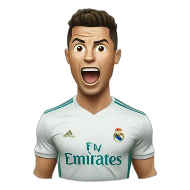 cristiano ronaldo shouting siuuu sticker