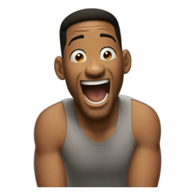Happy shocked will smith sticker