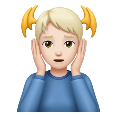 Covering ears  sticker