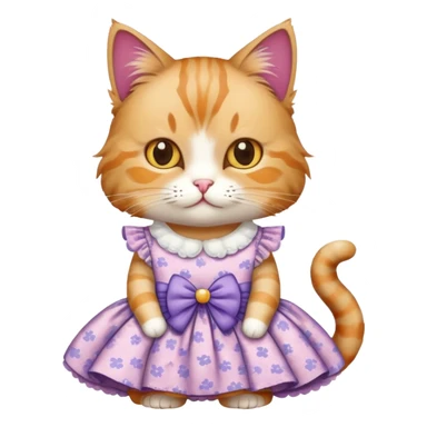 Cat in a dress sticker
