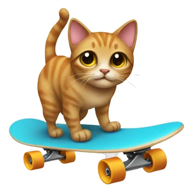 A cat on a skateboard  sticker