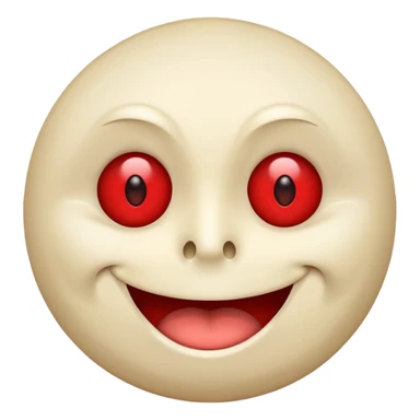 Insane smiley face who’s greedy and has red tired eyes  sticker