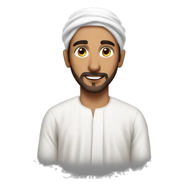 Arabic guy in a thobe eating lamb sticker