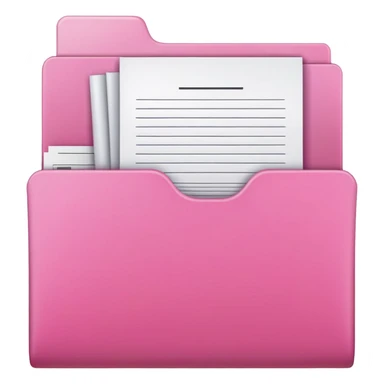pink folder with docs sticker