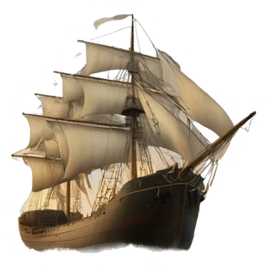 19th century cargo ship sticker