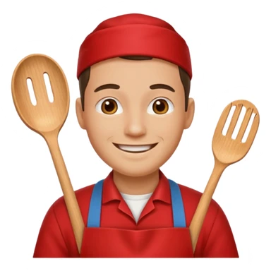 man red apron  sticker