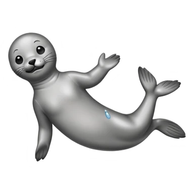 seal in back flip pose sticker