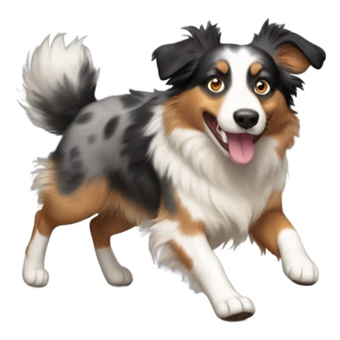 Australian Shepard run  sticker