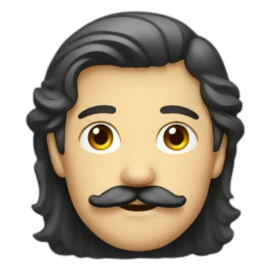 German with little mustache sticker