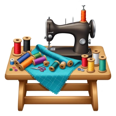 a simple seamstress worktable  sticker