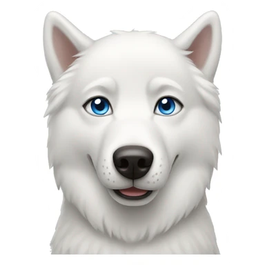 white husky with blue eyes sticker