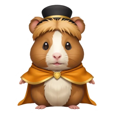 Guinea pig with costume sticker