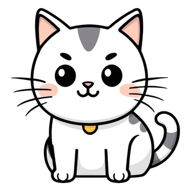 Cat writing sticker