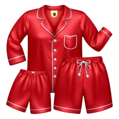 Pijama de satin color cherry sticker