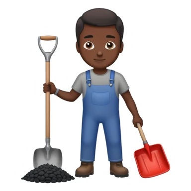 Guy shoveling Coals￼ sticker