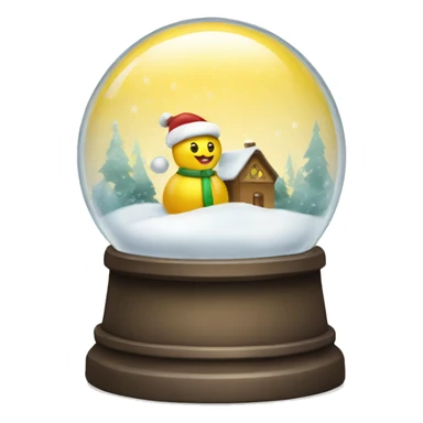 Snowglobe yellow Christmas  sticker