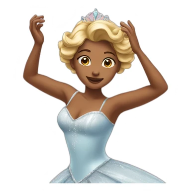 Beautiful princess dancing sticker