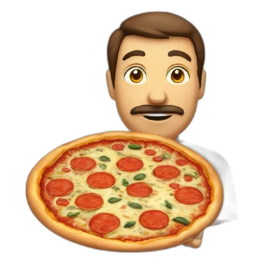 Un Italian mangeant une pizza sticker