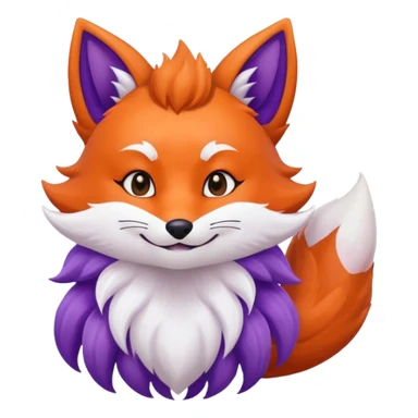 Purple kitsune sticker
