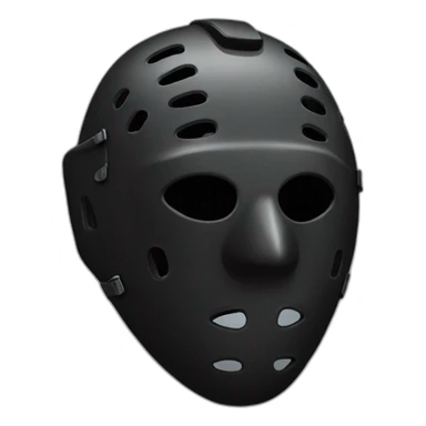 Black hockey mask not black sticker