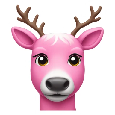 pink reindeer sticker